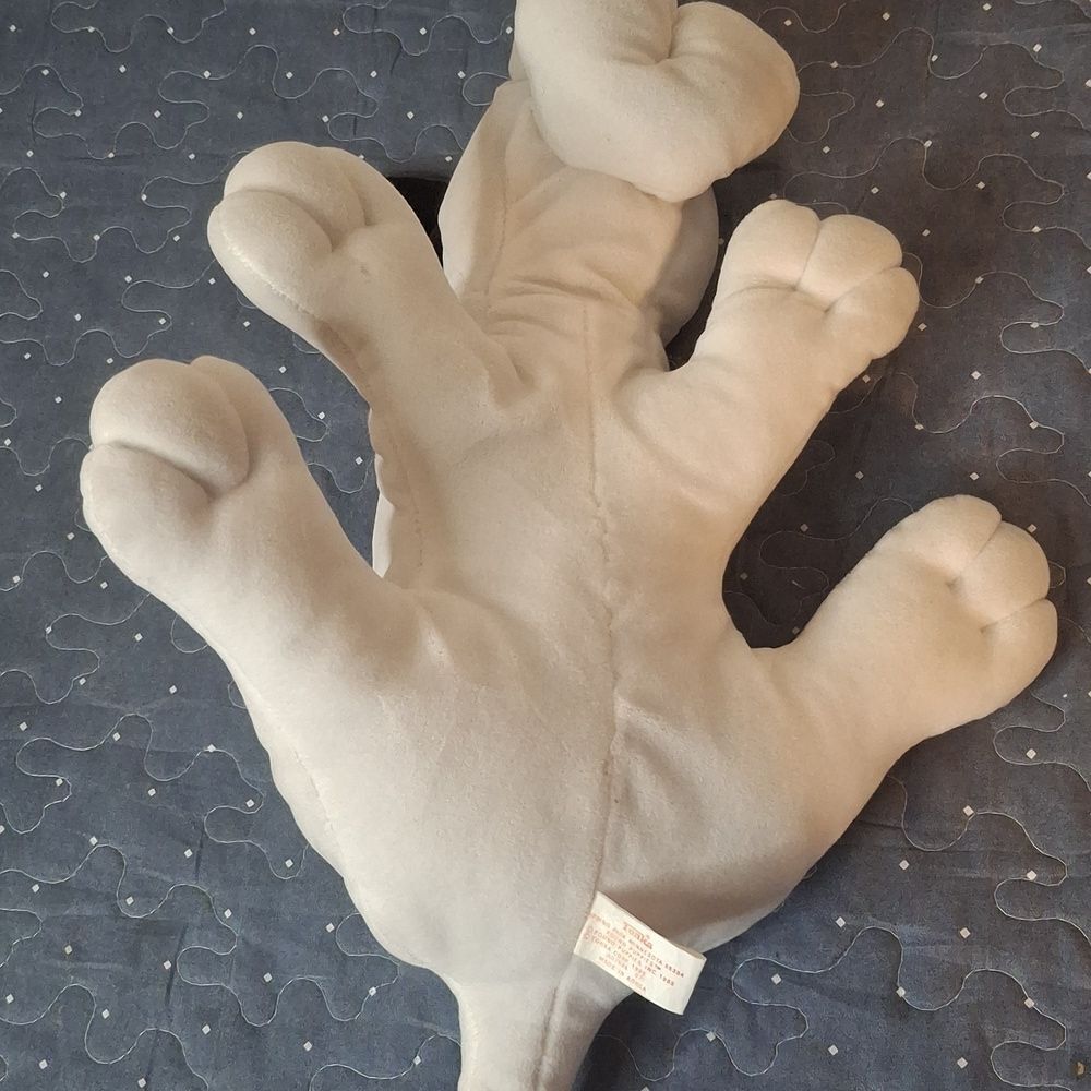 Tonka 1985 Pound Puppy Plush Dog Toy - White and Black - Picture 6 of 9